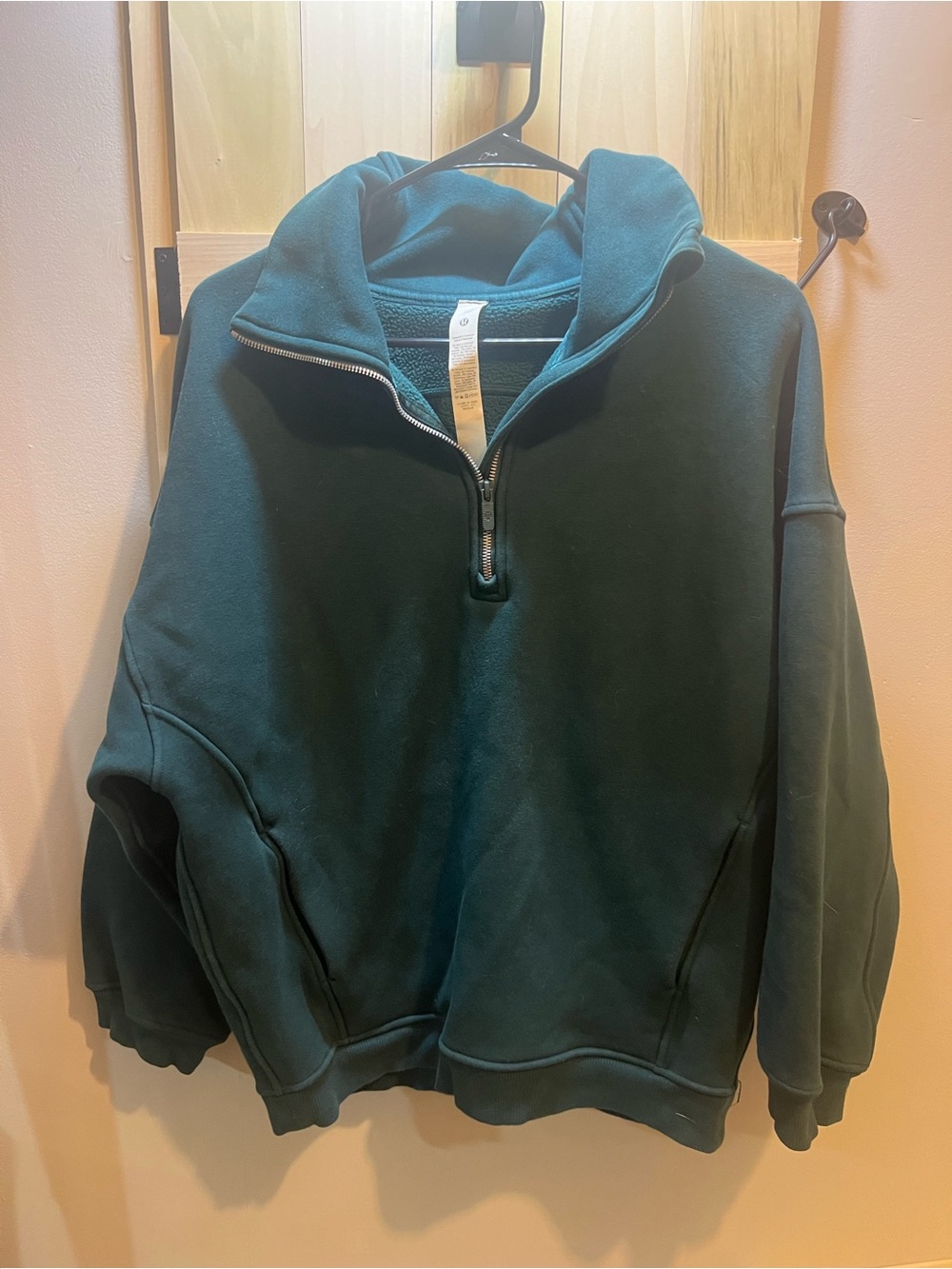 lululemon athletica Dark Green Half-Zip Pullover Sweater